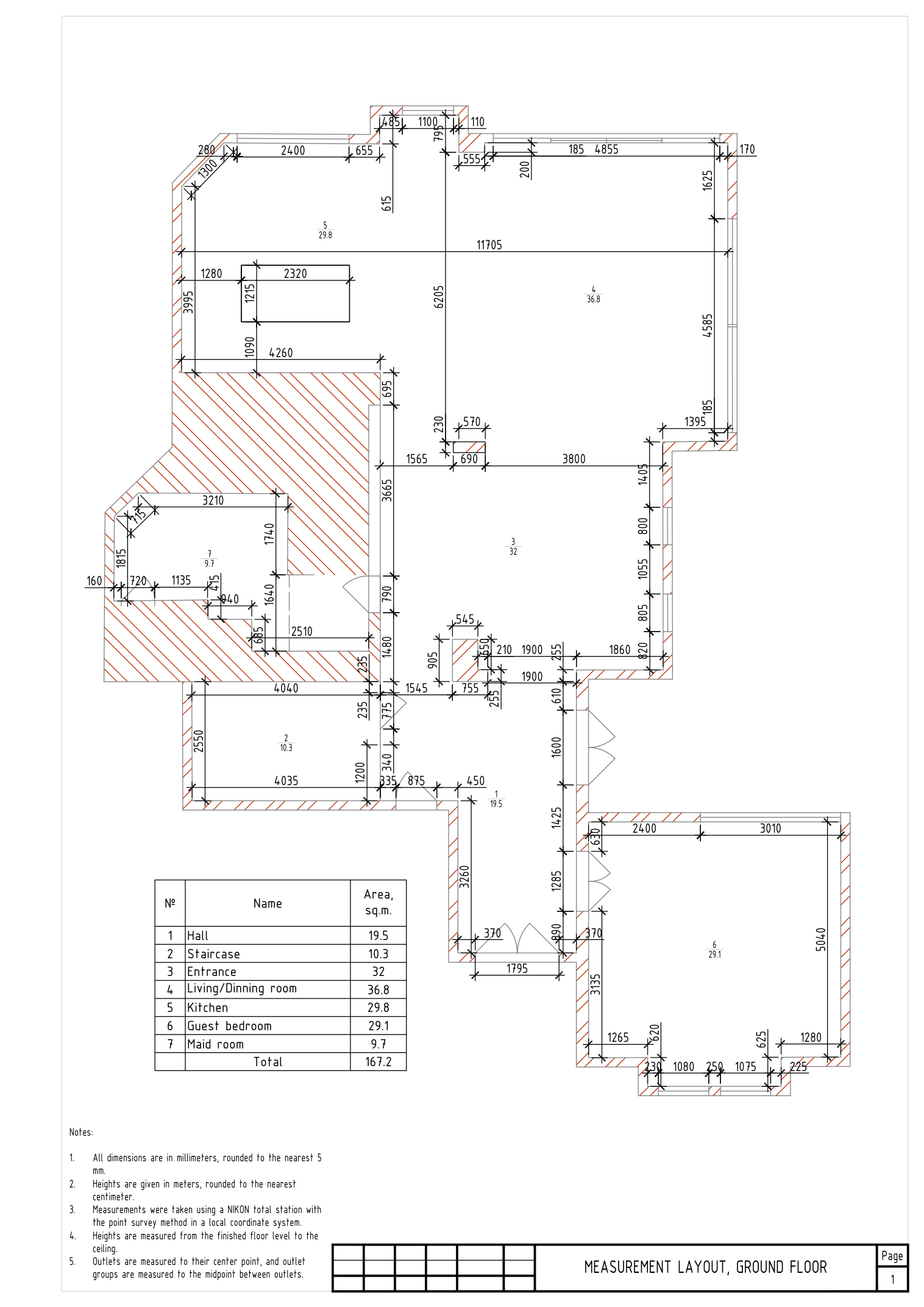 Villa, Palm Jumeirah — measured drawings